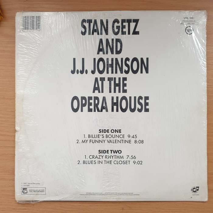 Stan Getz And J.J. Johnson  At The Opera House - Vinyl LP Record - Very-Good+ Quality (VG+) (v...