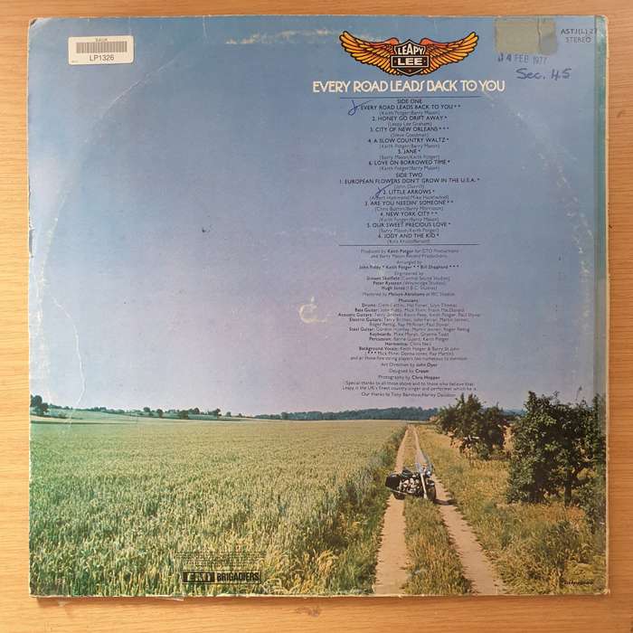 Leapy Lee  Every Road Leads Back To You -  Vinyl LP Record - Very-Good+ Quality (VG+)