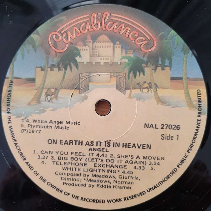 Angel  On Earth As It Is In Heaven - Vinyl LP Record - Very-Good+ Quality (VG+) (verygoodplus)