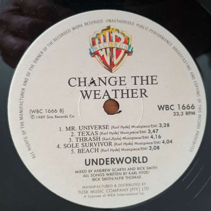 Underworld  Change The Weather   Vinyl LP Record - Very-Good+ Quality (VG+)