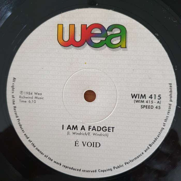 éVoid  I Am A Fadget · 12" Jive Mix   Vinyl LP Record - Very-Good+ Quality (VG+)