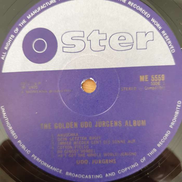 Udo Jürgens  The Golden Udo Jürgens Album - Vinyl LP Record - Very-Good+ Quality (VG+)