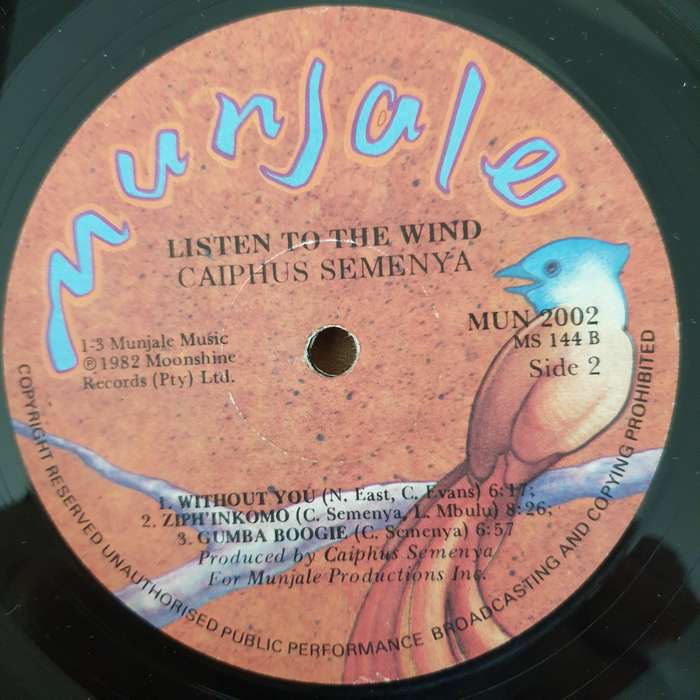 Caiphus Semenya  Listen To The Wind  - Vinyl LP Record - Very-Good Quality (VG)  (verry)
