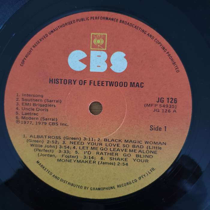 Fleetwood Mac  History Of Fleetwood Mac - Vinyl LP Record - Very-Good+ Quality (VG+) (verygood...