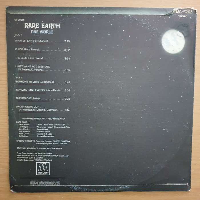 Rare Earth  One World -  Vinyl LP Record - Very-Good+ Quality (VG+) (verygoodplus)