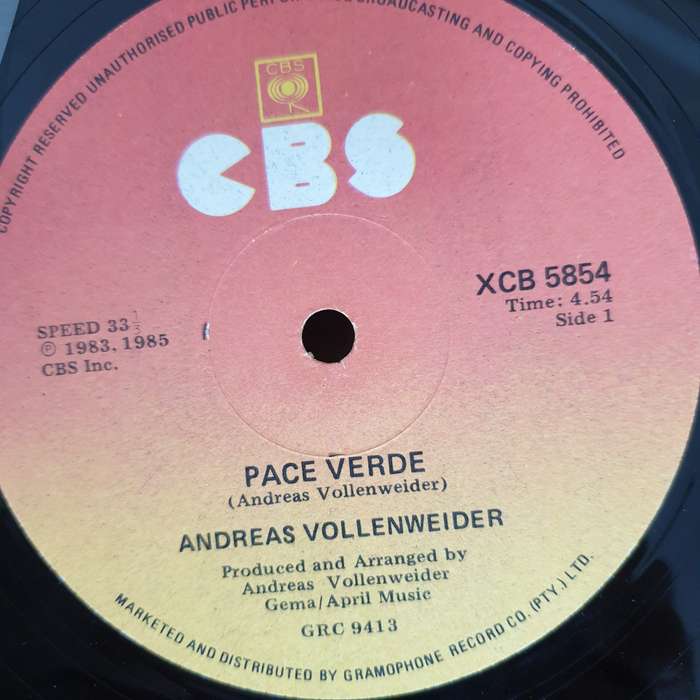 Andreas Vollenweider  Pace Verde Special 3 Track Maxi - Vinyl LP Record - Very-Good+ Quality (...