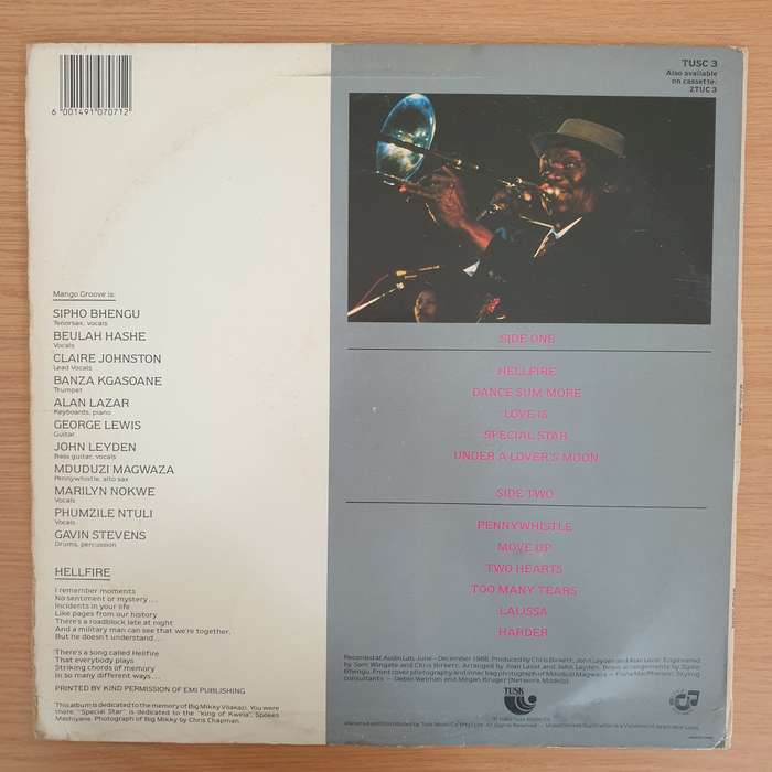 Mango Groove - Mango Groove   Vinyl LP Record - Fair Quality/Good+ (Fair/G+)