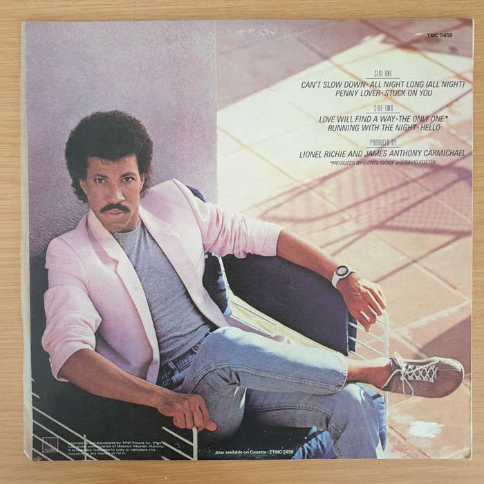 Lionel Richie  Can't Slow Down - Vinyl LP Record - Very-Good+ Quality (VG+) (verygoodplus)