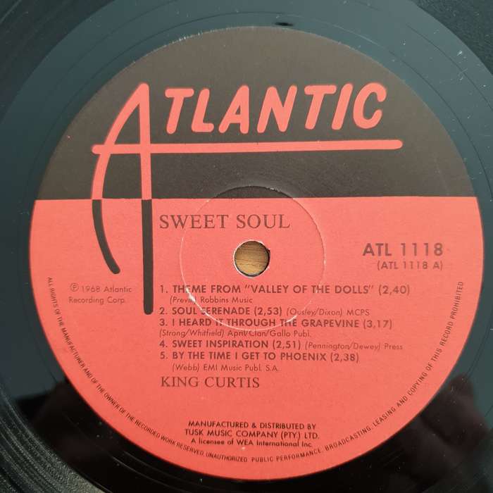 King Curtis  Sweet Soul  - Vinyl LP Record - Very-Good Quality (VG)  (verry)