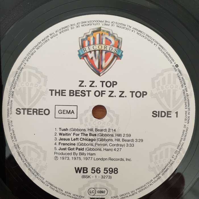 ZZ Top  The Best Of (Germany Pressing) - Vinyl LP Record - Very-Good+ Quality (VG+)
