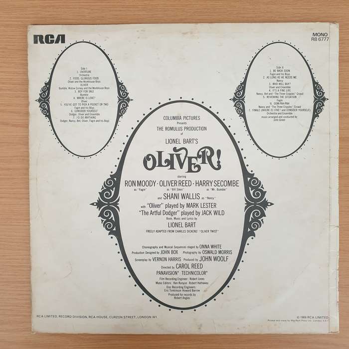 Lionel Bart  Oliver! - Original Soundtrack Recording (UK) - Vinyl LP Record - Good+ Quality (G...