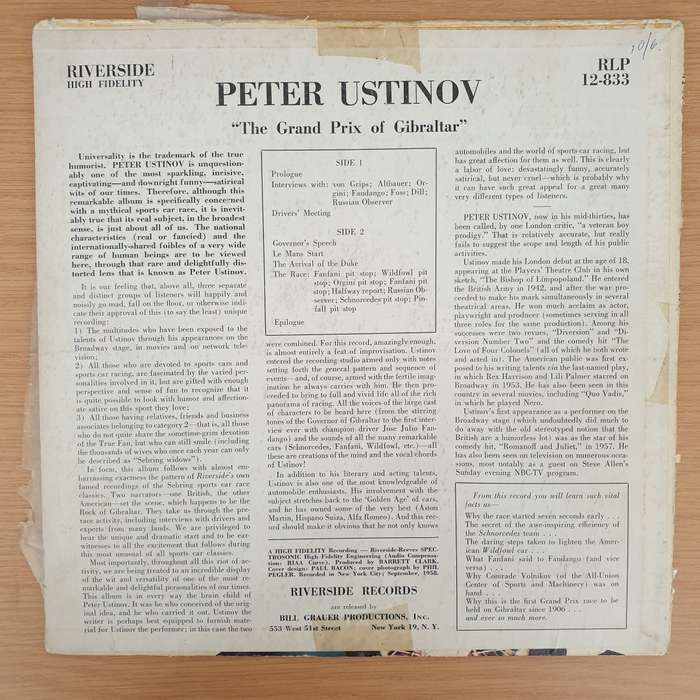Peter Ustinov - The Grand Prix Of Gibraltar- Vinyl LP Record  (VG)