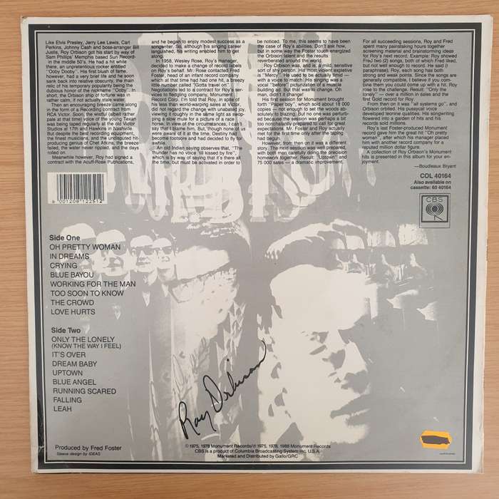 Roy Orbison Collection - 16 Greatest Hits -  Vinyl LP Record - Opened  - Very-Good+ Quality (VG+)