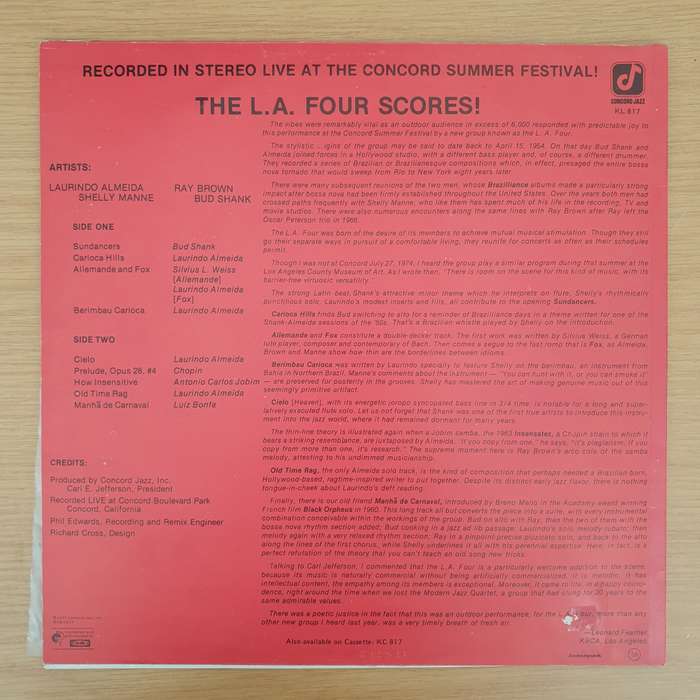 The L.A. Four  The L.A. Four Scores! - Vinyl LP Record - Very-Good+ Quality (VG+) (verygoodplus)