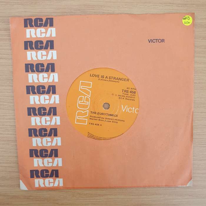 Eurythmics  Love Is A Stranger  - Vinyl 7" Record - Very-Good+ Quality (VG+) (verygoodplus7)