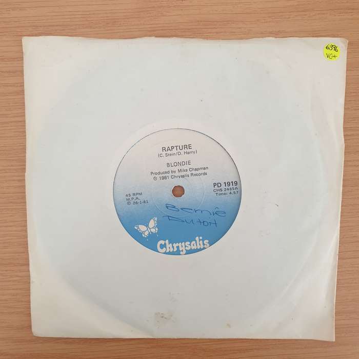 Blondie  Rapture - Vinyl 7" Record - Very-Good+ Quality (VG+) (verygoodplus)