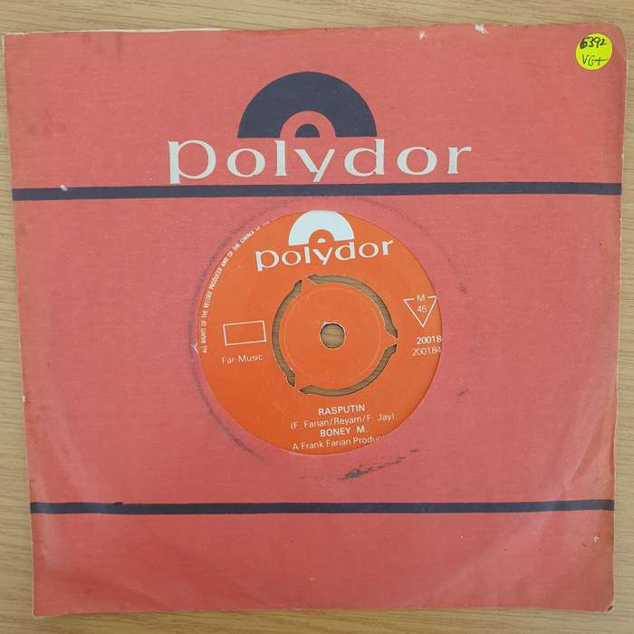 Boney M.  Rasputin  - Vinyl 7" Record - Very-Good+ Quality (VG+) (verygoodplus7)