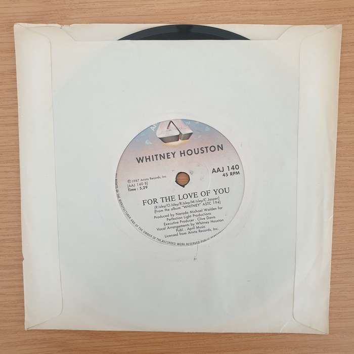 Whitney Houston  So Emotional - Vinyl 7" Record - Very-Good+ Quality (VG+) (verygoodplus7)