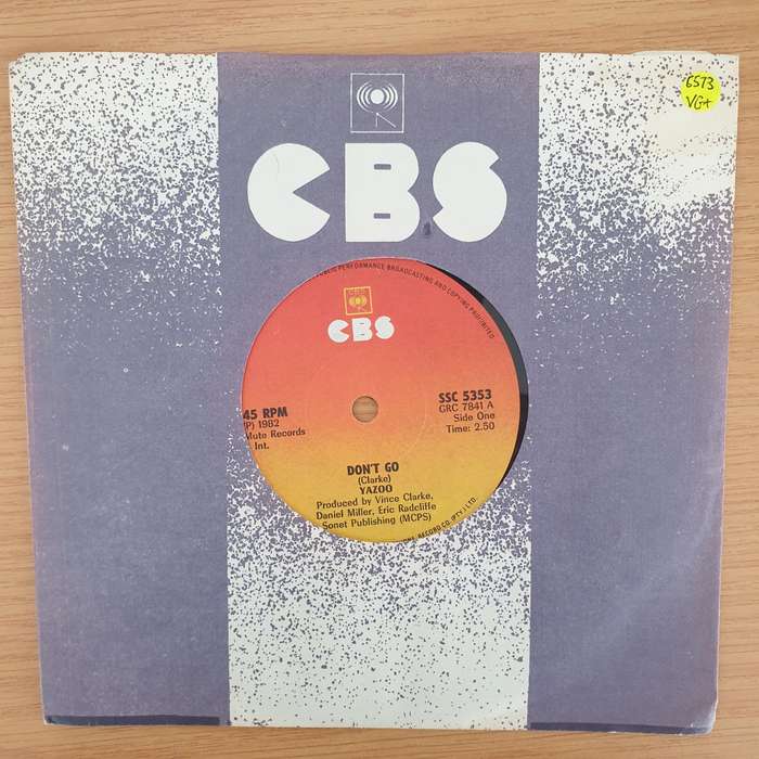 Yazoo  Don't Go - Vinyl 7" Record - Very-Good+ Quality (VG+)