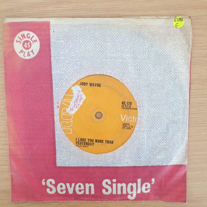Jody Wayne  The Wedding- Vinyl 7" Record  - Good Quality (G) (goood7)