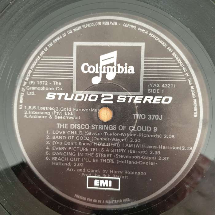Cloud 9   The Disco Strings Of Cloud 9  - Vinyl LP Record - Very-Good+ Quality (VG+) (verygood...