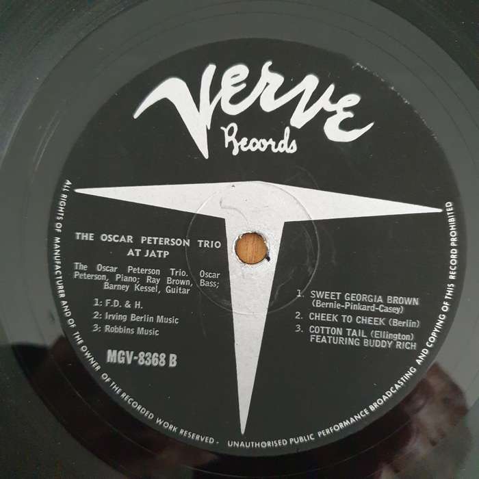 The Oscar Peterson Trio  At JATP - Vinyl LP Record - Very-Good+ Quality (VG+)