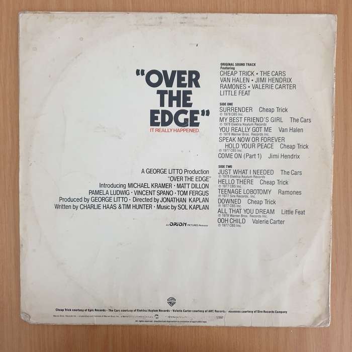 Over The Edge (Original Sound Track) - Vinyl LP Record - Very-Good Quality (VG)  (verry)