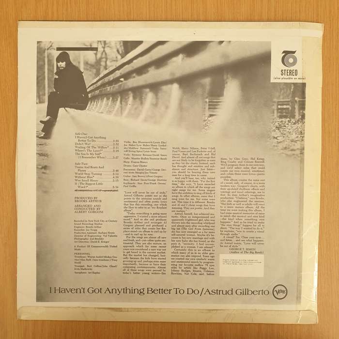 Astrud Gilberto  I Haven't Got Anything Better To Do  Vinyl LP Record - Very-Good+ Quality ...