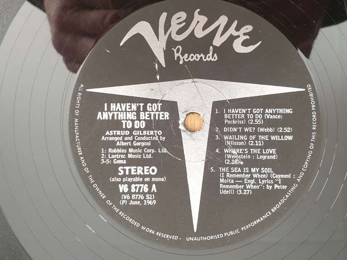 Astrud Gilberto  I Haven't Got Anything Better To Do  Vinyl LP Record - Very-Good+ Quality ...