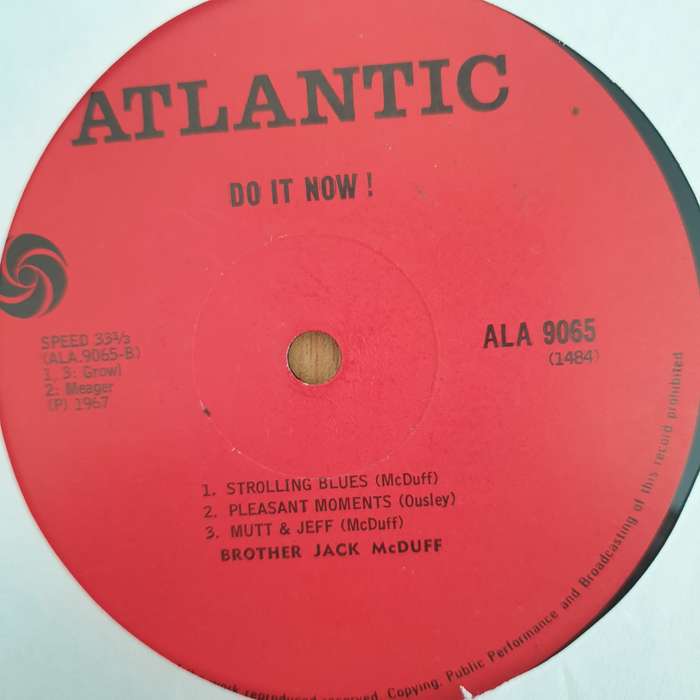 Brother Jack McDuff  Do It Now! - Vinyl LP Record - Very-Good Quality (VG)  (verry)
