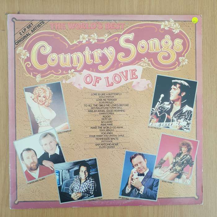 Country Songs Of Love - 40 Original Hits - Double Vinyl LP Record - Very-Good+ Quality (VG+) (ver...