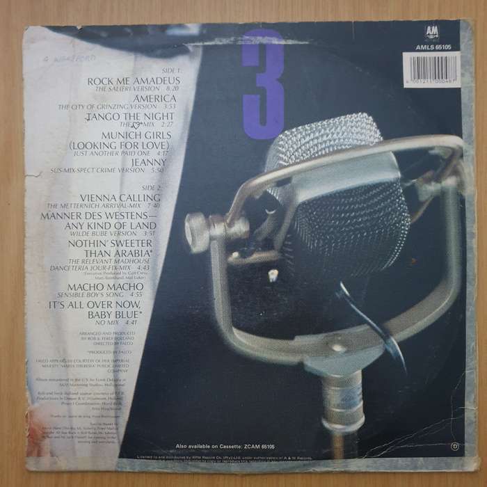 Falco  3 - Rock Me Amadeus - Vinyl LP Record - Very-Good Quality (VG)  (verry)