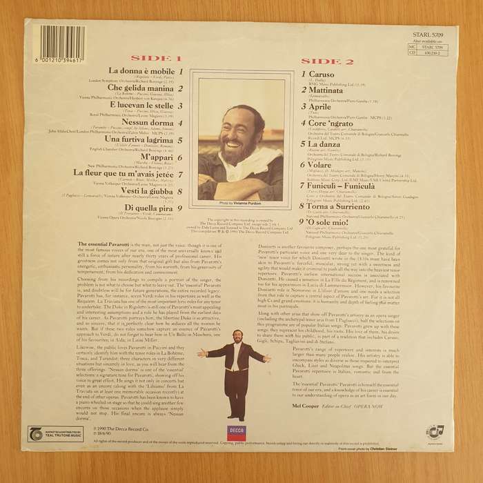 Pavarotti  The Essential Pavarotti - Vinyl LP Record - Very-Good+ Quality (VG+) (verygoodplus)