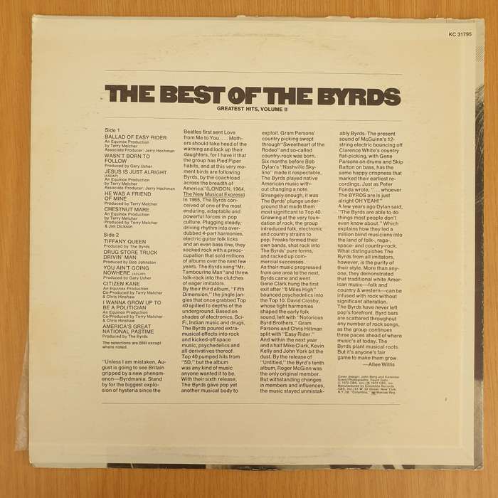 The Byrds  The Best Of The Byrds Greatest Hits, Volume II - Vinyl LP Record - Very-Good+ Quali...