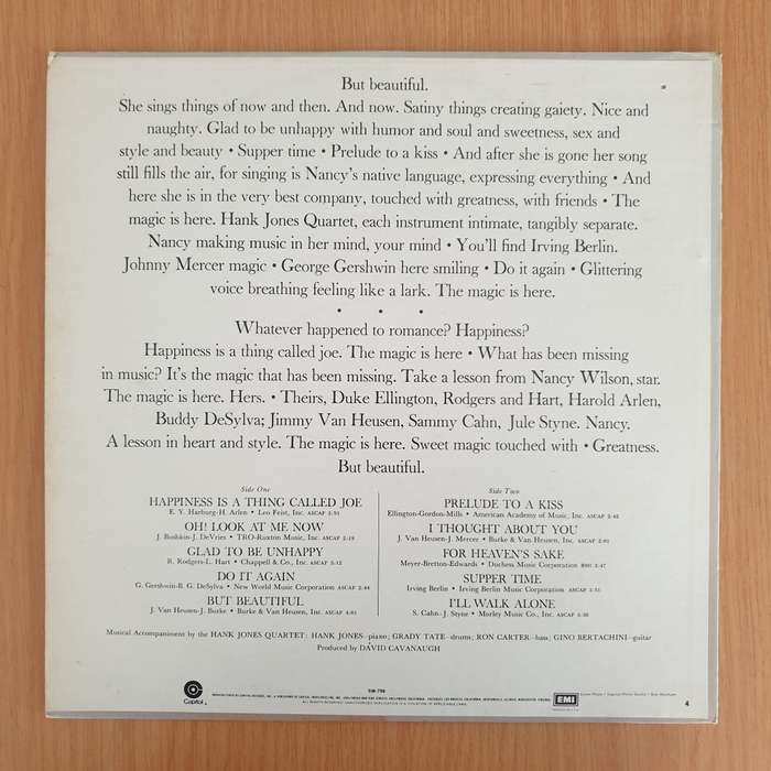 Nancy Wilson  But Beautiful - Vinyl LP Record - Very-Good+ Quality (VG+) (verygoodplus)