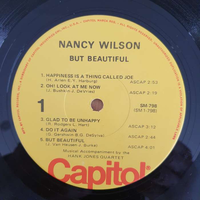 Nancy Wilson  But Beautiful - Vinyl LP Record - Very-Good+ Quality (VG+) (verygoodplus)