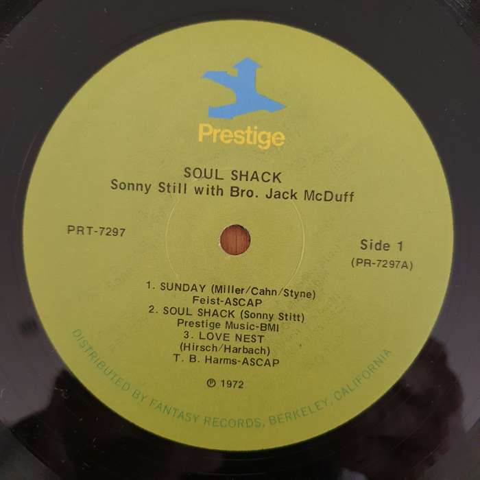 Sonny Stitt With Jack McDuff  Soul Shack - Vinyl LP Record - Very-Good+ Quality (VG+) (verygoo...