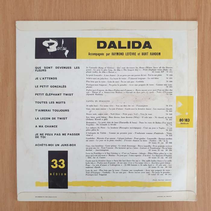 Dalida  Dalida (10") - Vinyl LP Record - Very-Good Quality (VG)  (verry)