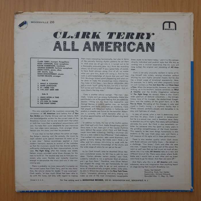 Clark Terry  All American - Vinyl LP Record - Very-Good+ Quality (VG+) (verygoodplus)