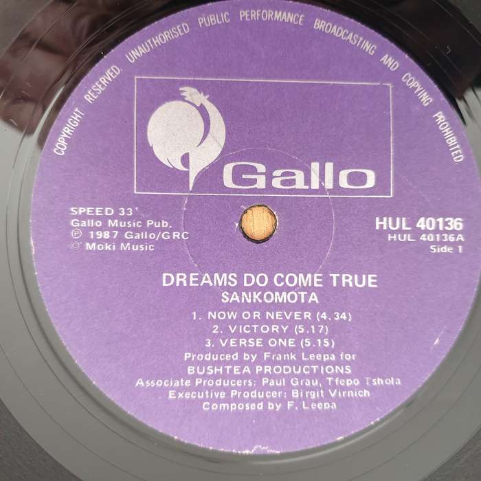 Sankomota  Dreams Do Come True - Vinyl LP Record - Very-Good Quality (VG)  (verry)