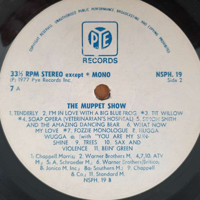 The Muppets  The Muppet Show (Rhodesia)  Vinyl LP Record - Very-Good- Quality (VG-) (minus)