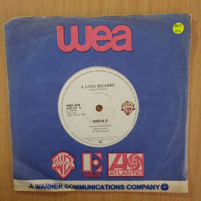 Sheila E  A Love Bizarre - 7" Record - Very-Good+ Quality (VG+) (verygoodplus7) (DLB)