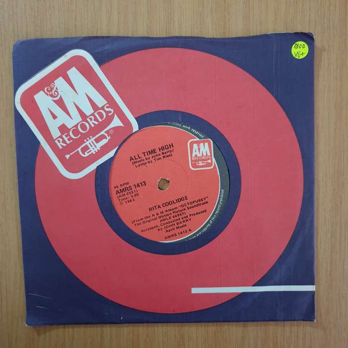 Rita Coolidge  All Time High (The Theme Song From Octopussy) - 7" Record - Very-Good+ Quality ...