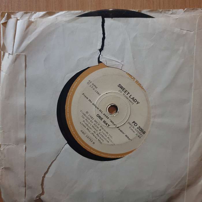 One Way  Who's Foolin' Who - 7" Record - Very-Good- Quality (VG-) (verygoodminus7) (DLB)