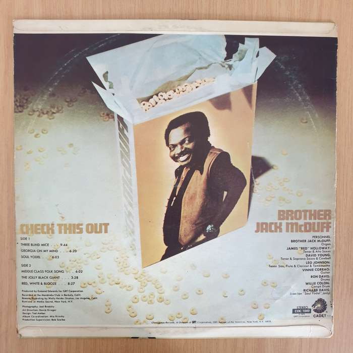 Jack McDuff  Check This Out  - Vinyl LP Record - Very-Good+ Quality (VG+) (verygoodplus)