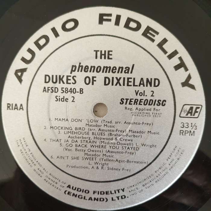 The Phenomenal Dukes Of Dixieland  ...You Have To Hear It To Believe It! Vol. 2  Vinyl LP R...