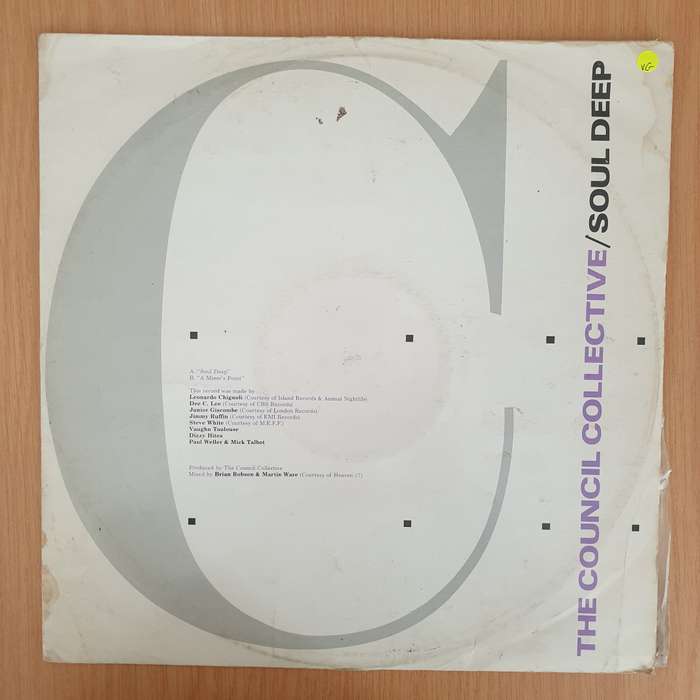 The Council Collective  Soul Deep  Vinyl LP Record - Very-Good Quality (VG)  (verry)