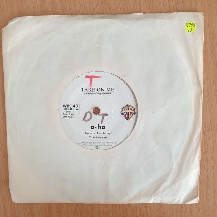 a-ha  Take On Me - 7" Record - Very-Good Quality (VG) (verygood7) (DLB)