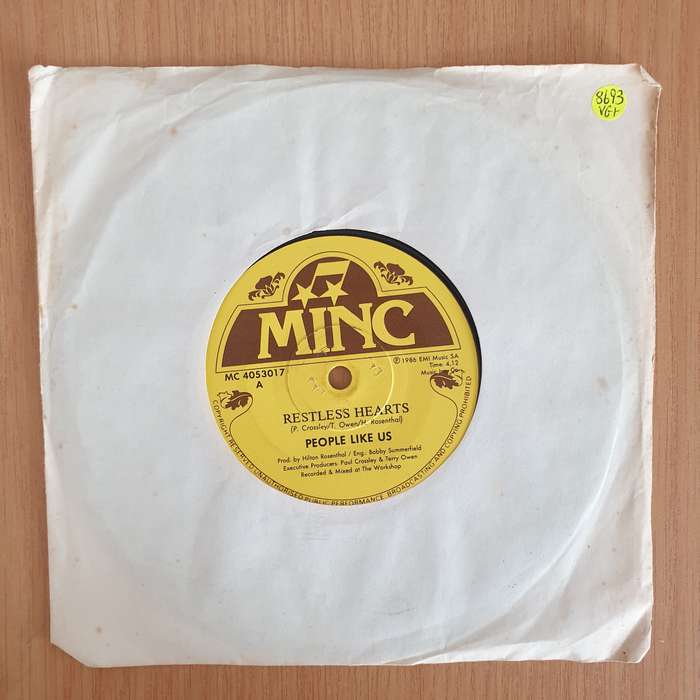 People Like Us  Restless Hearts - 7 Record - Very-Good+ Quality (VG+) (verygoodplus7) (DLB)