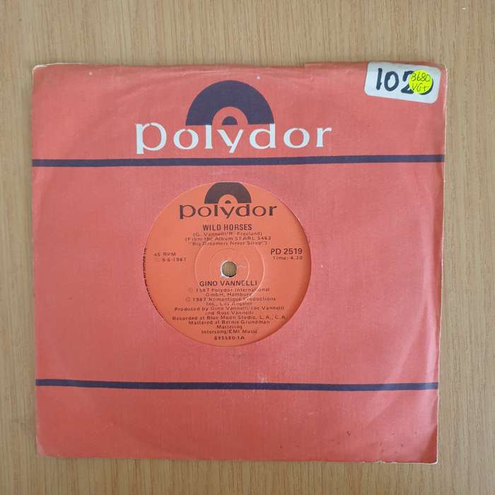 Gino Vannelli  Wild Horses - 7 Record - Very-Good+ Quality (VG+) (verygoodplus7) (DLB)